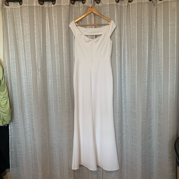 Lulus Off-the-Shoulder Mermaid Gown with Cutout Detail - Picture 9 of 11